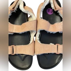 New Sandały Who What Wear Ally Shearling Lined Sandals